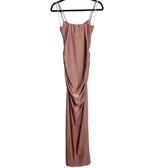 Windsor Square Neck Ruched Floor Length Prom Dress Pink Size Medium - Picture 3 of 4